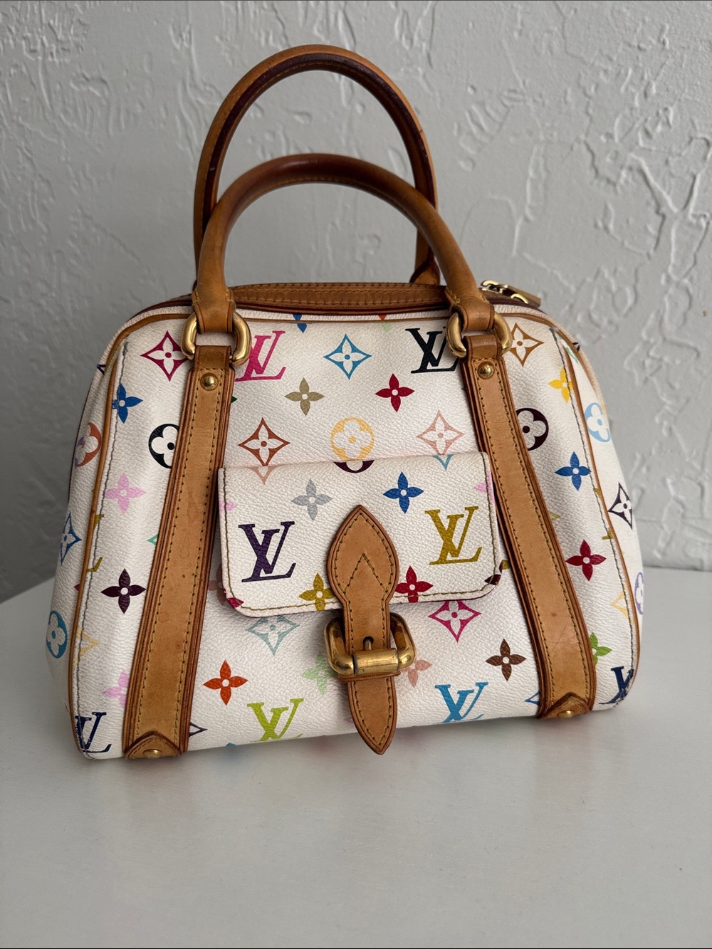 Louis Vuitton White Multicolor Monogram Priscilla